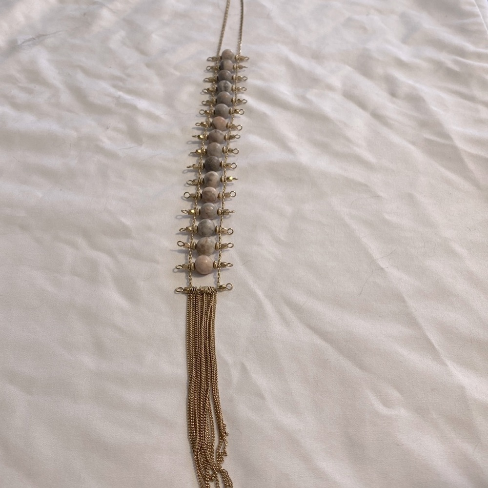 Anthropologie stone tassel necklace